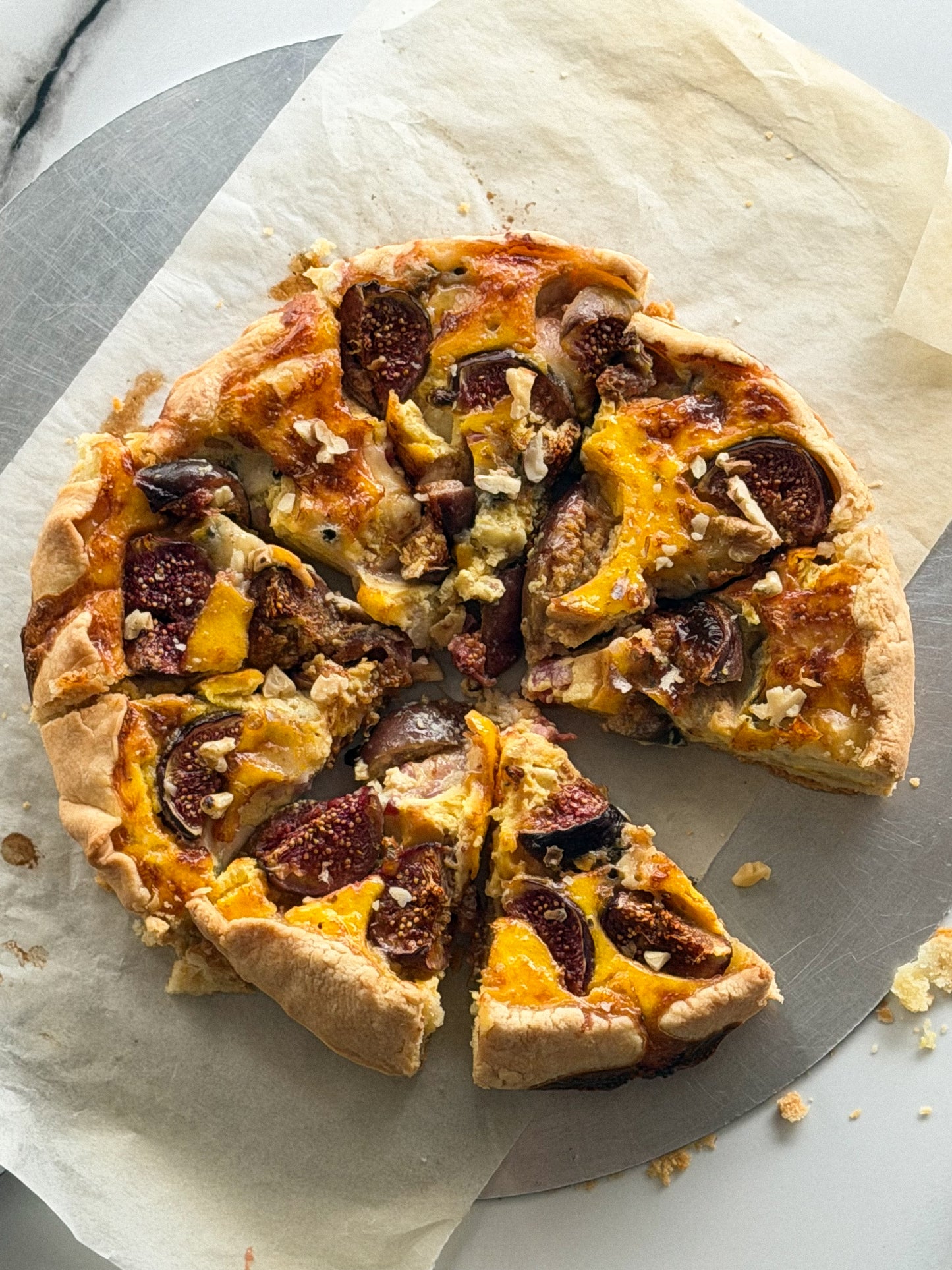 Quiche cu smochine & gorgonzola
