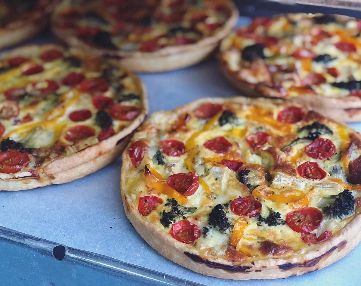 Quiche cu legume & trei brânzeturi