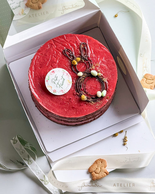 Mini tort vegan Brownie & Căpșuni| Ediția Florii & Paște