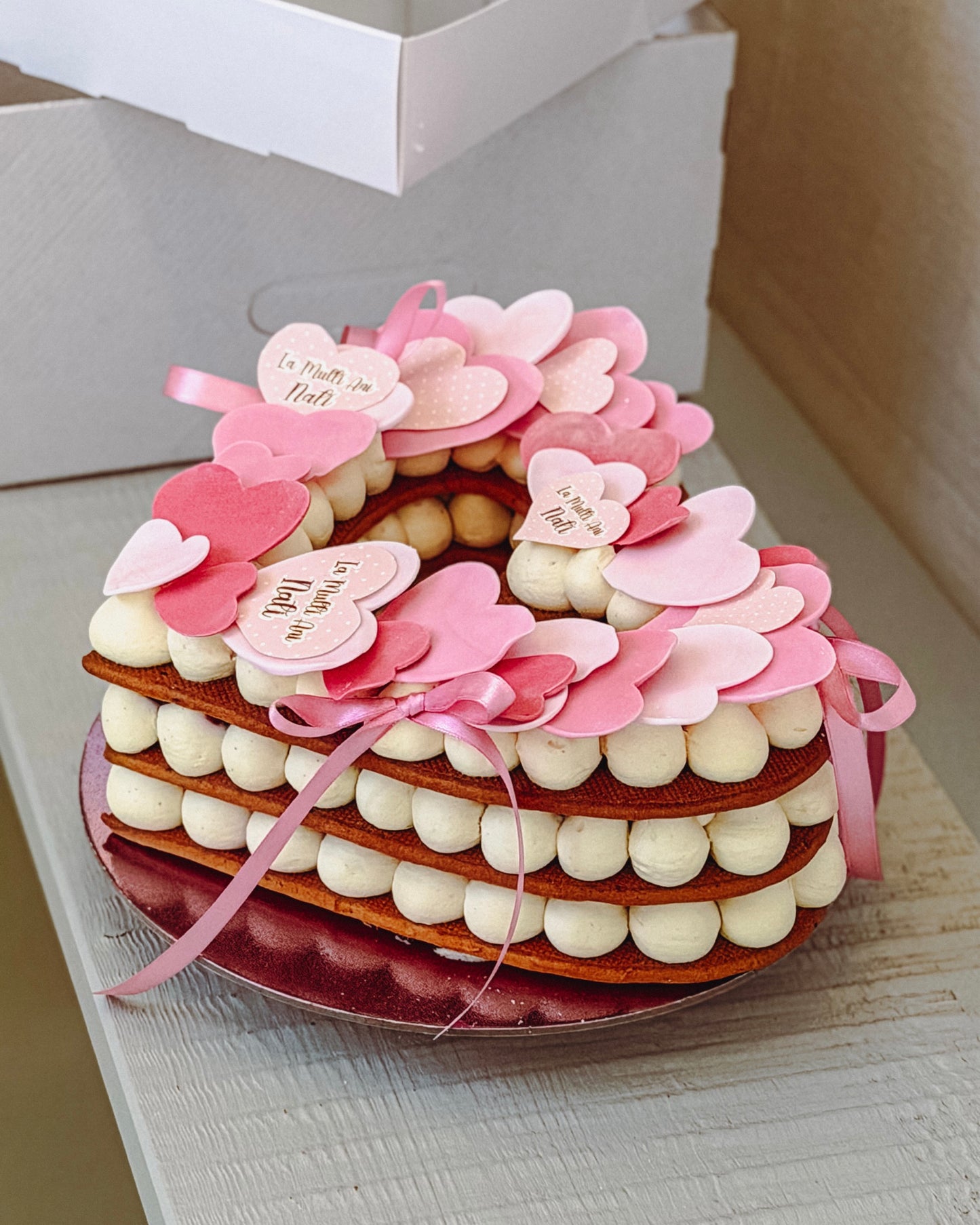 Tort LOVE STORY din foi cu miere