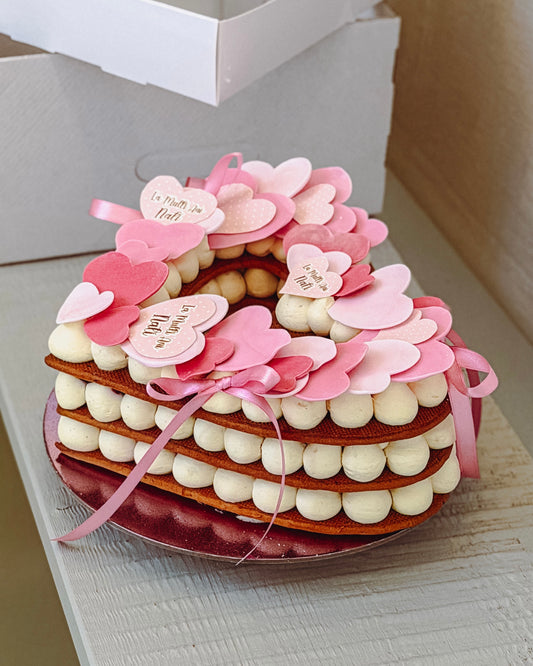 Tort LOVE STORY din foi cu miere