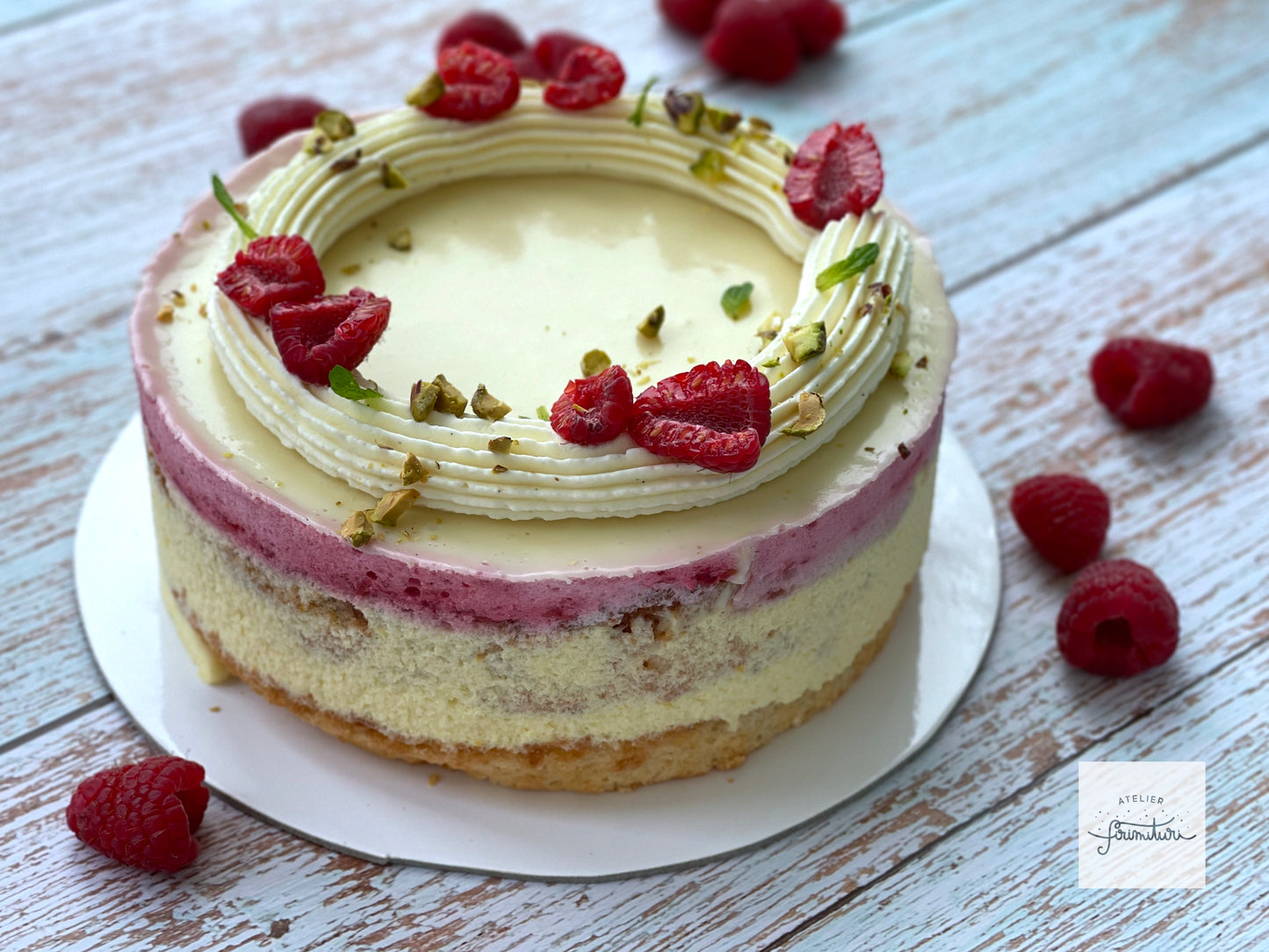 Tort Ciocolată Albă & Zmeură (fără gluten)