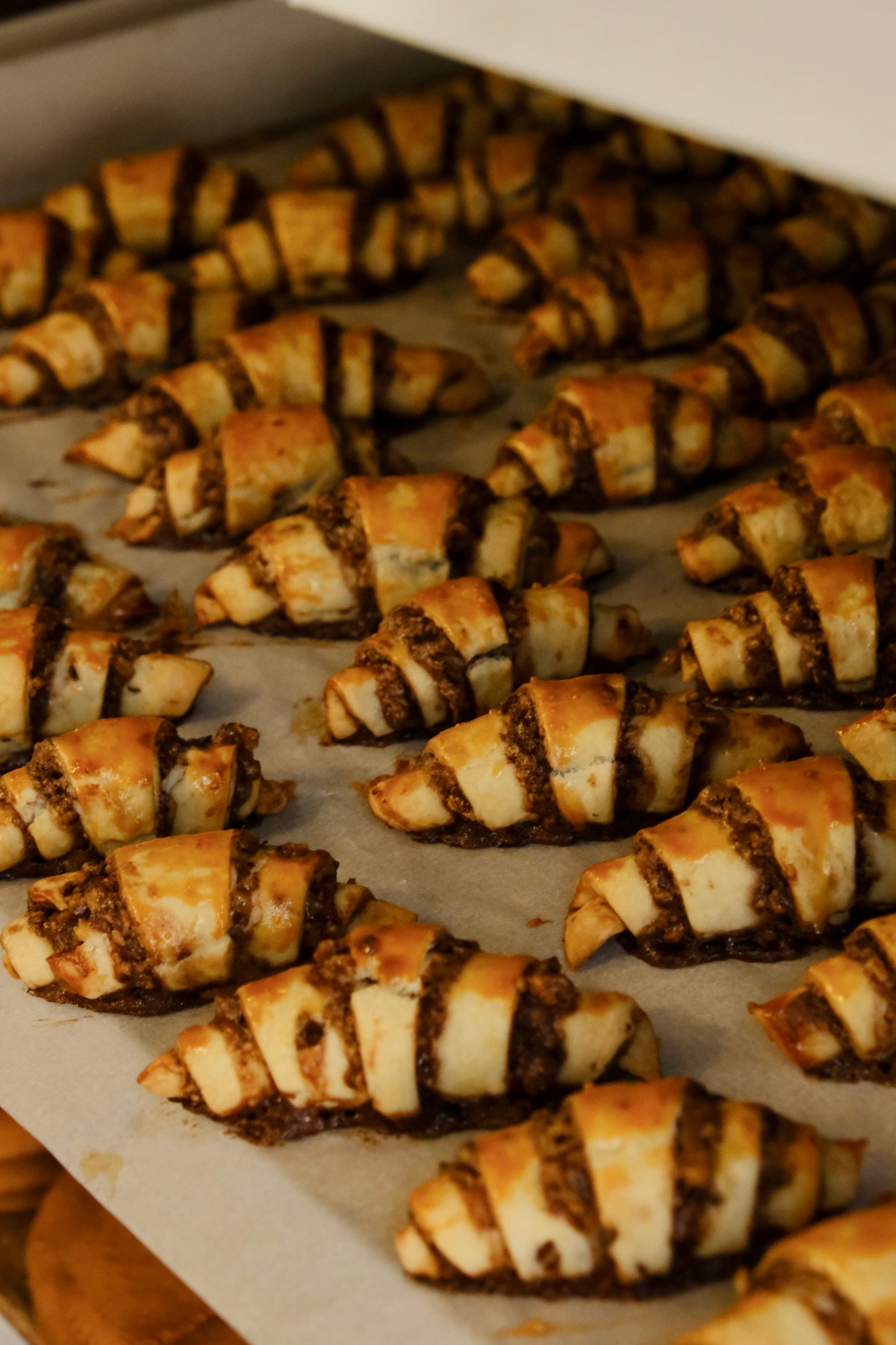 Cornulețe Rugelach cu nucă